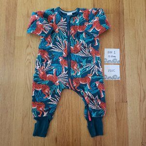 Bonds Padded Wondersuit Blue Leopard size 1